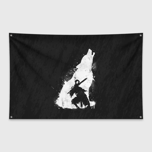Флаг-баннер Dark Souls wolf Дарк Соулс волк