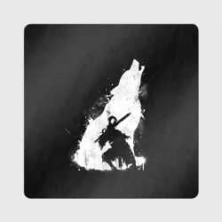 Магнит виниловый Квадрат Dark Souls wolf Дарк Соулс волк