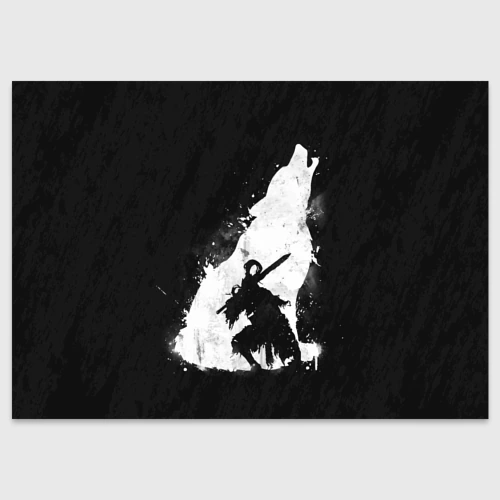 Поздравительная открытка Dark Souls wolf Дарк Соулс волк