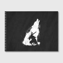 Альбом для рисования Dark Souls wolf Дарк Соулс волк