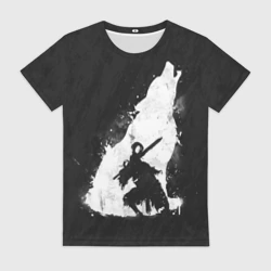Женская футболка 3D Dark Souls wolf Дарк Соулс волк
