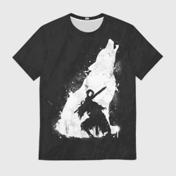 Мужская футболка 3D Dark Souls wolf Дарк Соулс волк