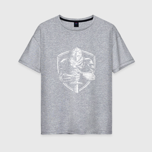 Женская футболка хлопок Oversize с принтом Dark Souls тёмные души Дарк Соулс, вид спереди #2