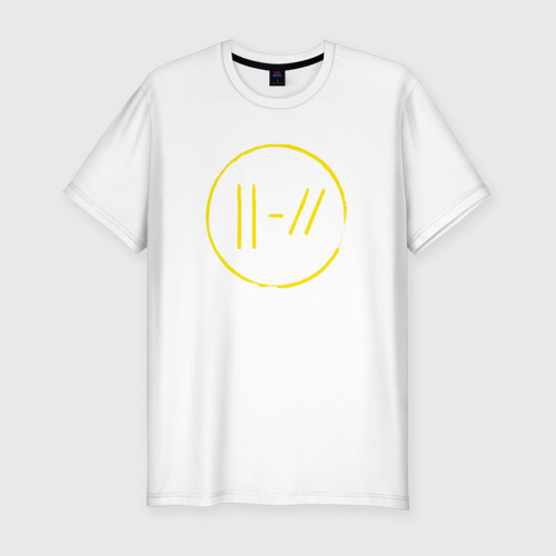 Мужская футболка хлопок Slim Twenty one pilots trench, цвет белый