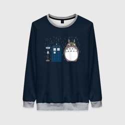 Женский свитшот 3D Тоторо и Тардис