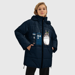 Женская зимняя куртка Oversize Тоторо и Тардис - фото 2