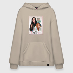 Худи SuperOversize хлопок Blackpink Jisoo Lisa Jennie Rose