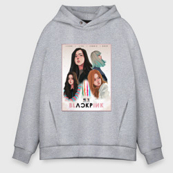 Мужское худи Oversize хлопок Blackpink Jisoo Lisa Jennie Rose