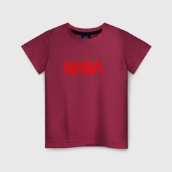 Детская футболка хлопок NASA red