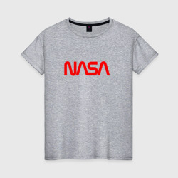 Женская футболка хлопок NASA red