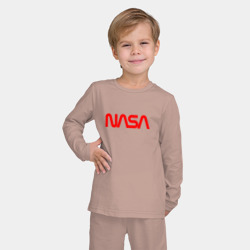 Детская пижама с лонгсливом хлопок NASA red - фото 2