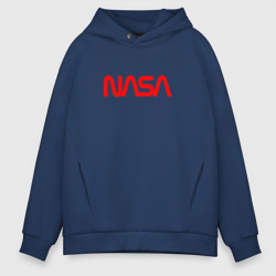 Мужское худи Oversize хлопок NASA red