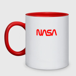 Кружка двухцветная NASA red