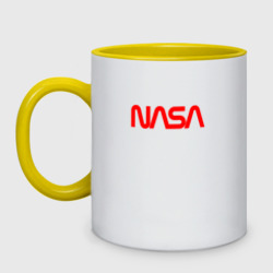 Кружка двухцветная NASA red