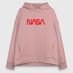 Женское худи Oversize хлопок NASA red