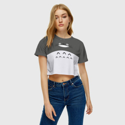 Женская футболка Crop-top 3D Большой Тоторо - фото 2