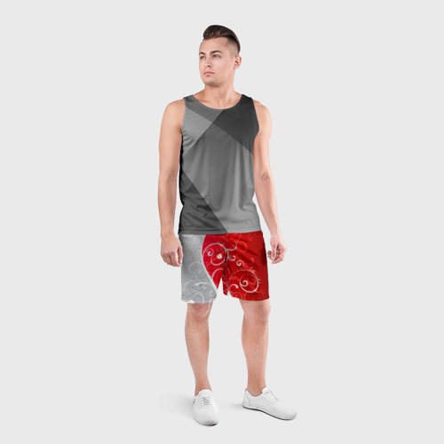 Мужские шорты спортивные КРУЖЕВО, цвет 3D печать - фото 4