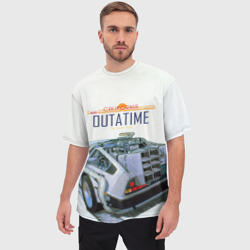 Мужская футболка oversize 3D De Lorean Outatime - фото 2