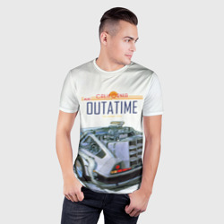 Мужская футболка 3D Slim De Lorean Outatime - фото 2