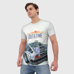 Мужская футболка 3D De Lorean Outatime - фото 2