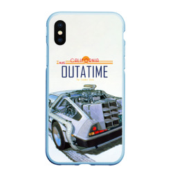 Чехол для iPhone XS Max матовый De Lorean Outatime