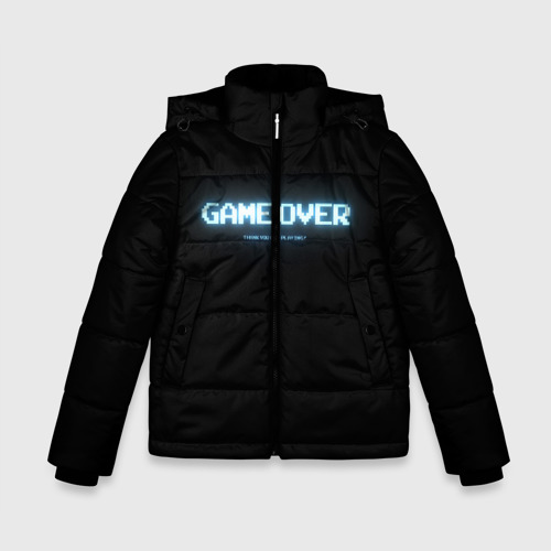 Зимняя куртка для мальчиков 3D Game Over, цвет черный