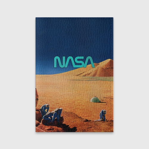 Обложка для паспорта матовая кожа NASA on Mars