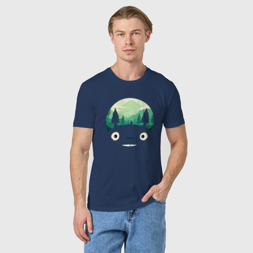 Мужская футболка хлопок Тоторо и лес - фото 3