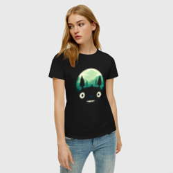 Женская футболка хлопок Тоторо и лес - фото 2