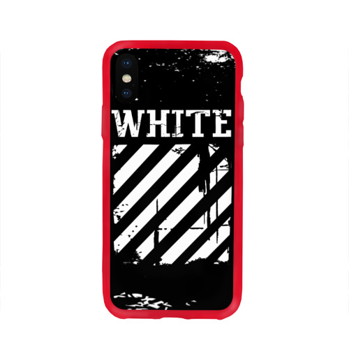 Чехол для iPhone X глянцевый Off white Фото 01 Чехол для iPhone X глянцевый Off white Фото 01