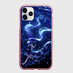 Чехол для iPhone 11 Pro Max матовый Вокалоид Мику Аква
