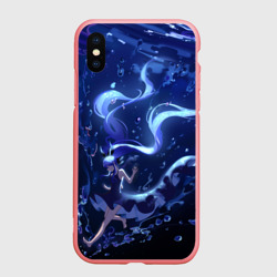 Чехол для iPhone XS Max матовый Вокалоид Мику Аква