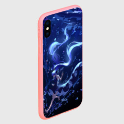 Чехол для iPhone XS Max матовый Вокалоид Мику Аква - фото 2