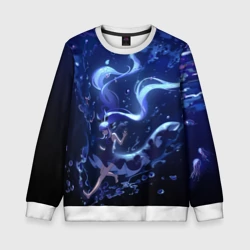 Детский свитшот 3D Вокалоид Мику Аква