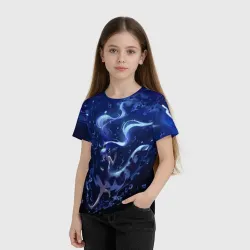 Детская футболка 3D Вокалоид Мику Аква - фото 2