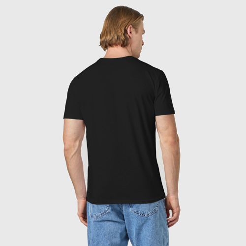 Мужская футболка хлопок с принтом Мастера меча онлайн Кирито и Асуна, вид сзади #2