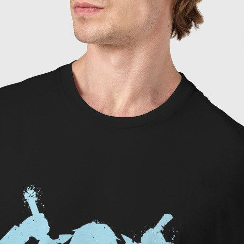 Мужская футболка хлопок с принтом Мастера меча онлайн Кирито и Асуна, фото #4