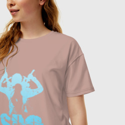 Женская футболка хлопок Oversize Мастера меча онлайн Кирито и Асуна - фото 2