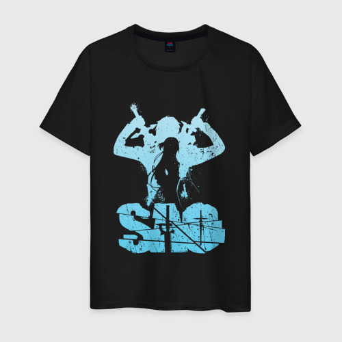 Мужская футболка хлопок с принтом Мастера меча онлайн Кирито и Асуна, вид спереди #2