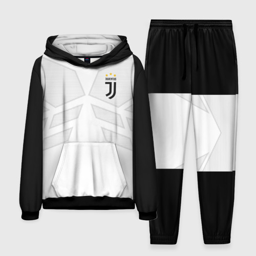 Мужской костюм с толстовкой 3D Juventus sport, цвет черный