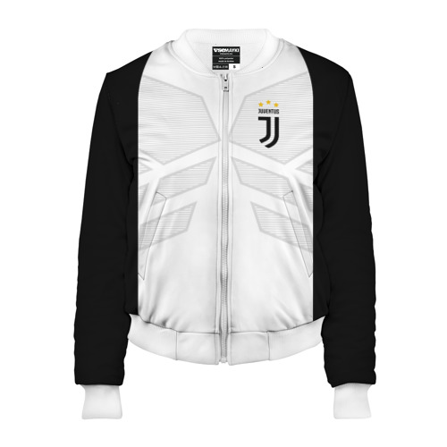 Женский бомбер 3D JUVENTUS SPORT (НА СПИНЕ), цвет белый