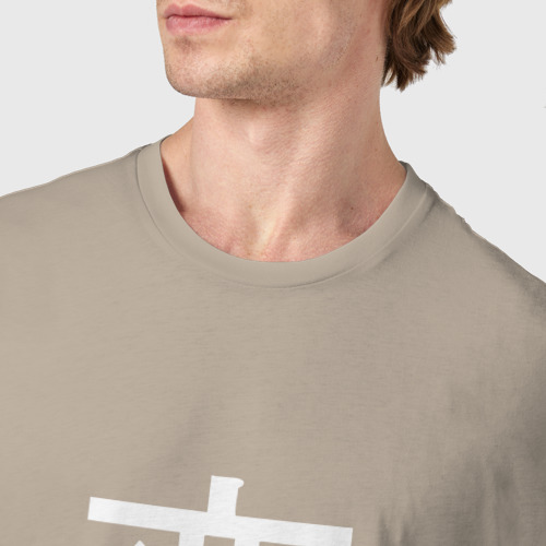 Мужская футболка хлопок Hentai иероглифы, цвет миндальный - фото 6
