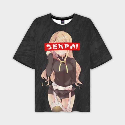 Мужская футболка oversize 3D Senpai в цвете, цвет 3D печать