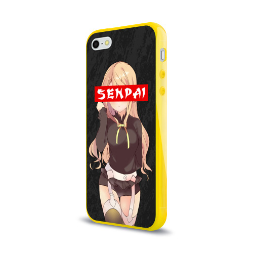 Силиконовый глянцевый чехол на iPhone 5/5s "SENPAI (В ЦВЕТЕ)" фото 2