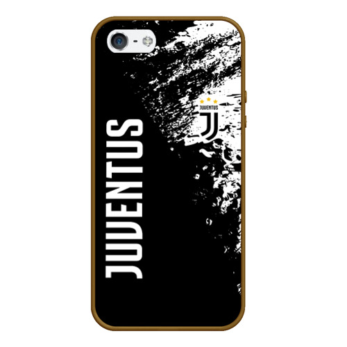 Чехол для iPhone 5/5S матовый Juventus bianconeri, цвет коричневый