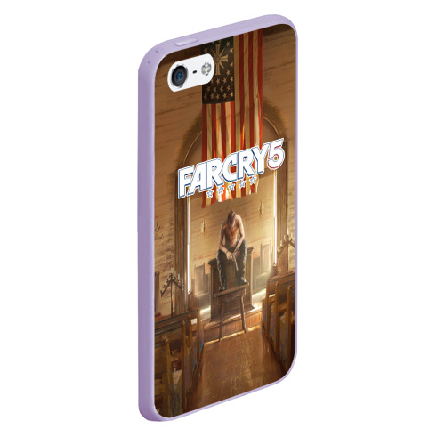 Чехол для iPhone 5/5S матовый Far Cry 5, цвет светло-сиреневый - фото 3