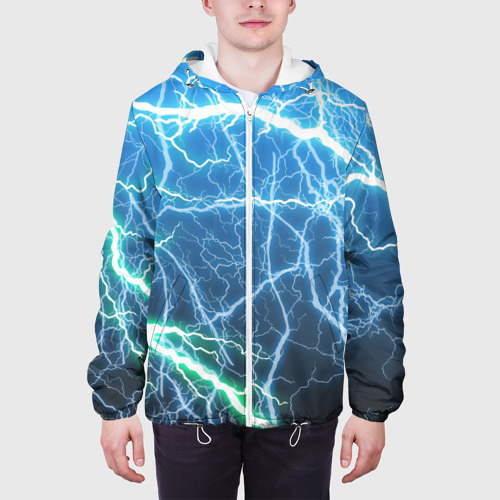 Мужская куртка 3D РАЗРЯДЫ МОЛНИЙ, цвет 3D печать - фото 4