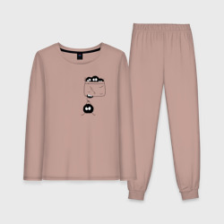 Женская пижама с лонгсливом хлопок Тоторо