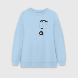 Женский свитшот oversize без начеса хлопок Тоторо