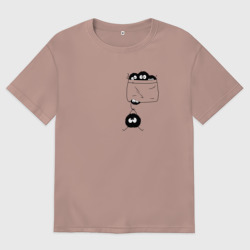 Женская футболка хлопок Oversize Тоторо